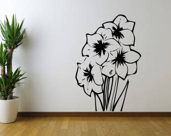 Flowers Vinyl wall decal sticker, Vinyl Wall Decal, Vinyl Wall Sticker,Vinyl Wall Art, Flower Vinyl Art, Vinyl Wall Decor, Flower Wall Decor