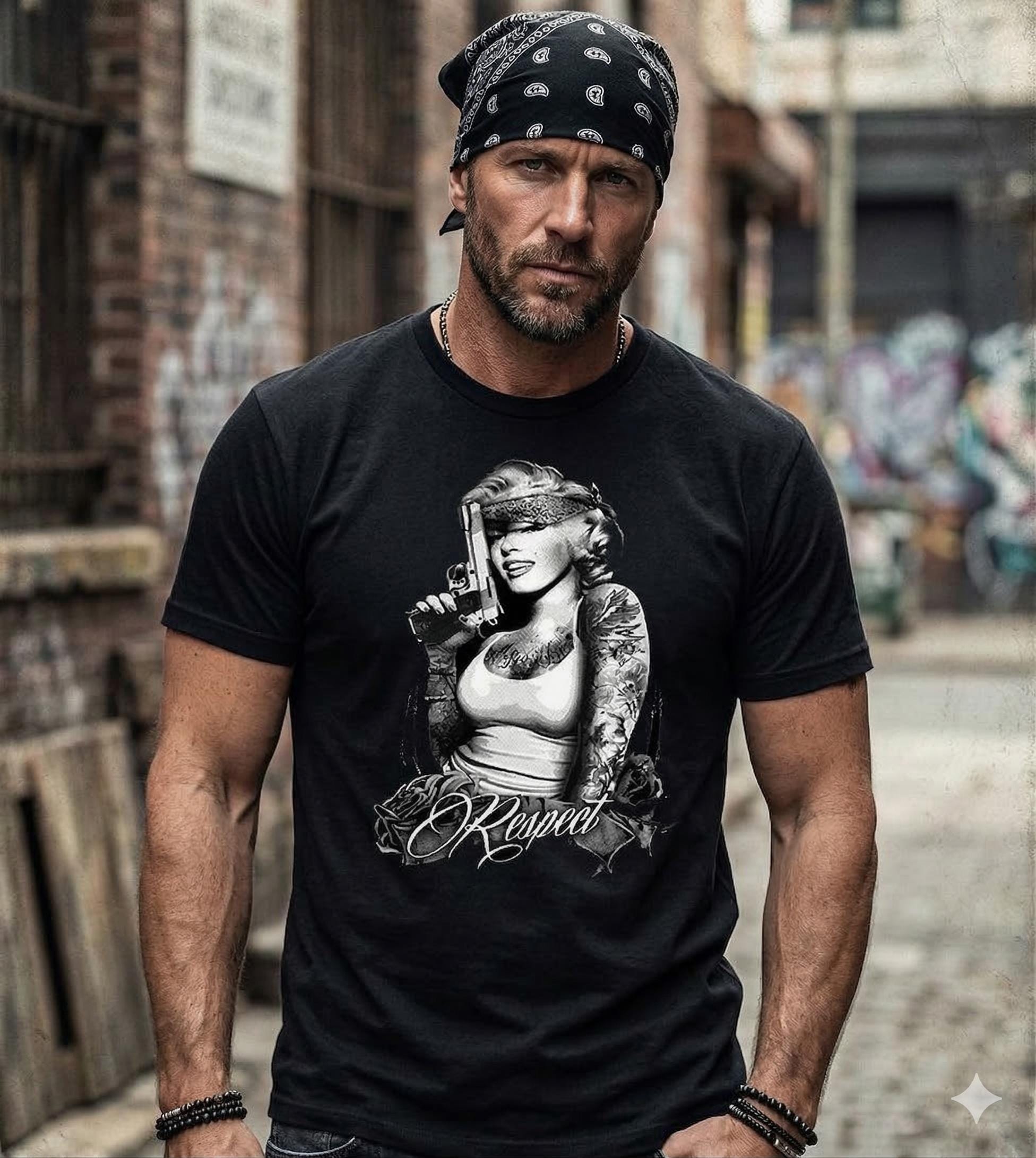 Marilyn Monroe Tattooed Graphic Tee, Respect Design - Etsy