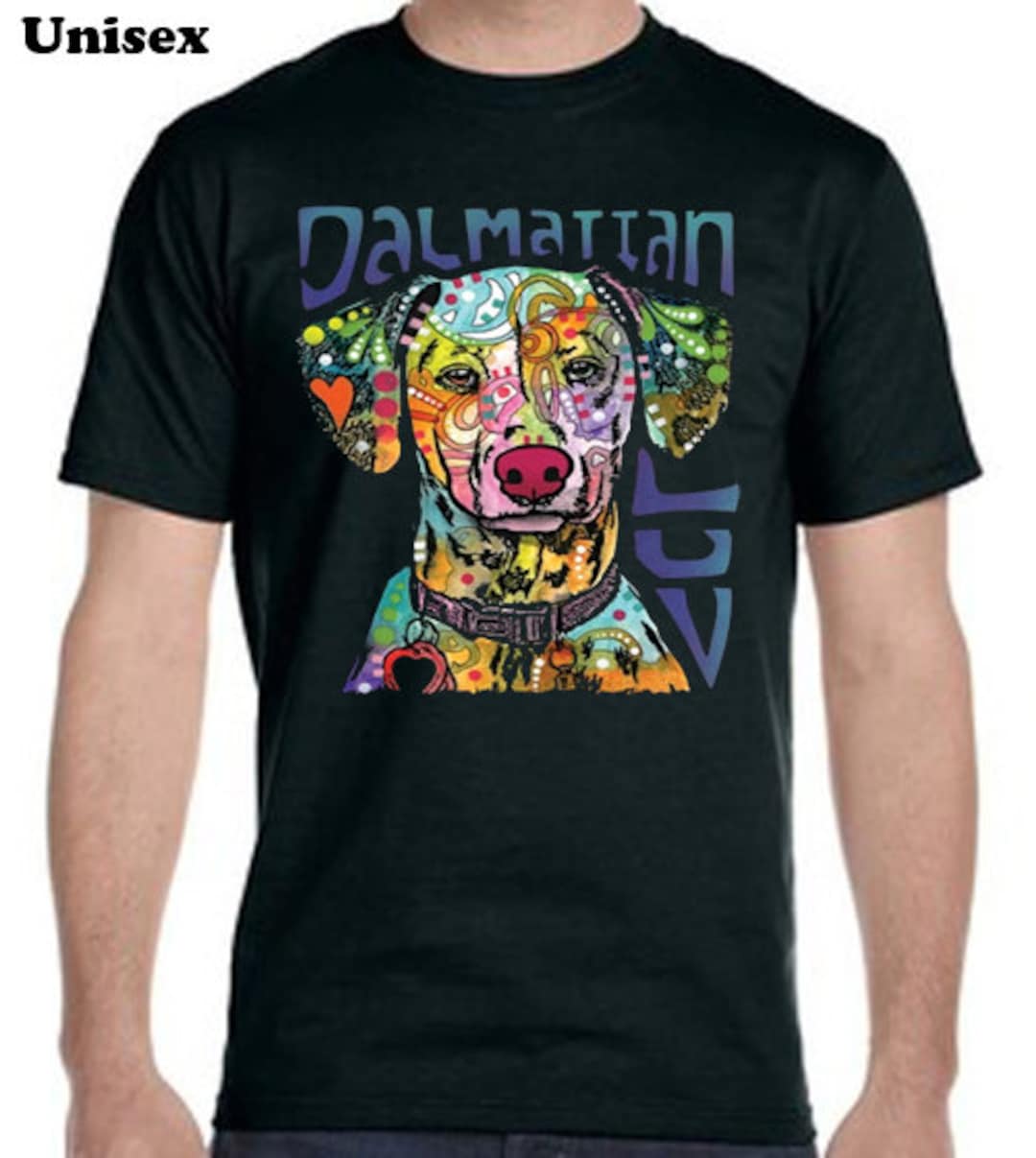 Stå op i stedet Få uhøjtidelig Dalmatian Luv Neon Tee-shirt Shirts With Dogs Dog Shirts - Etsy
