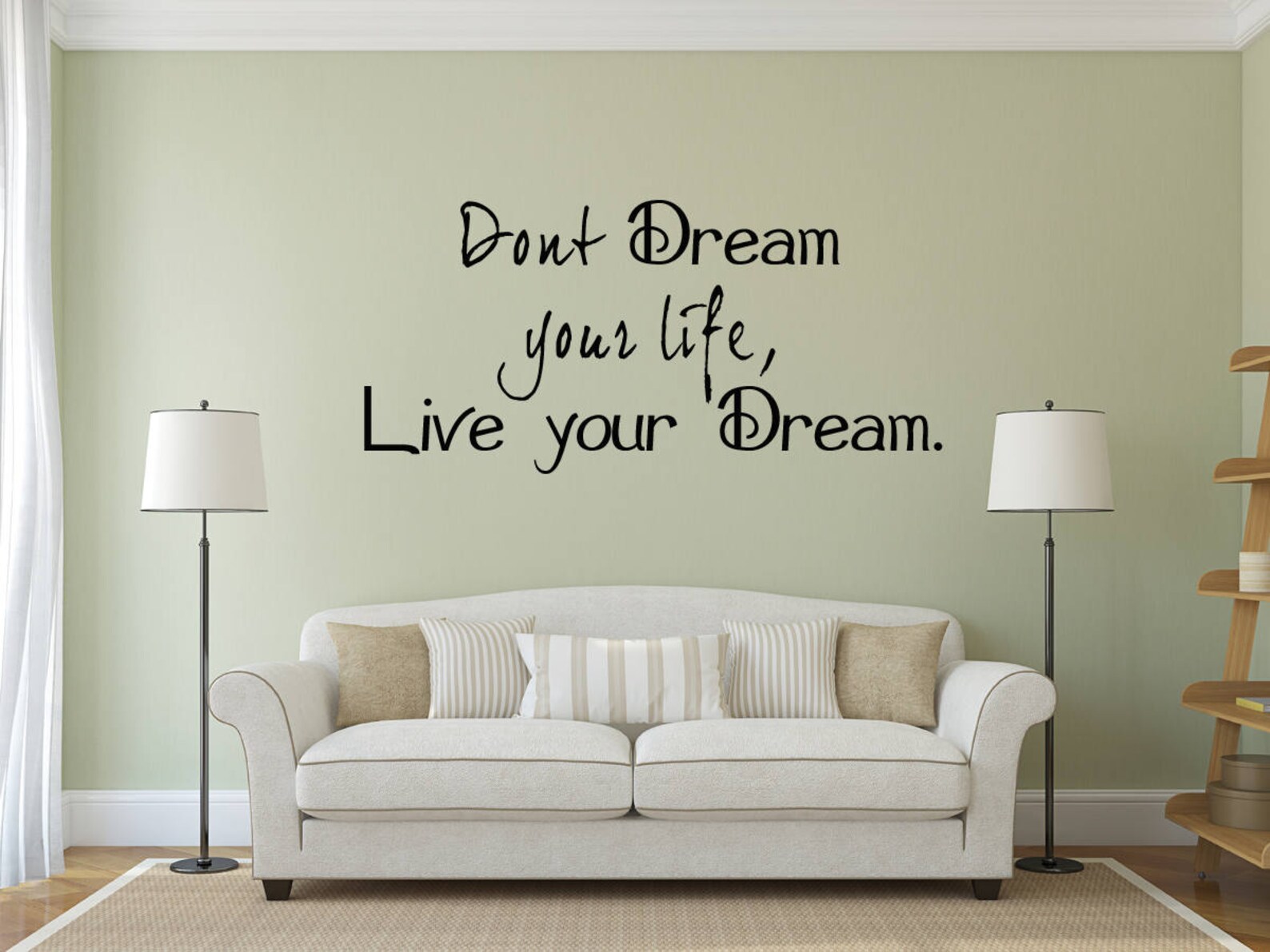 Dont Dream Your Life Live Your Dream Vinyl Wall Decal Sticker Etsy