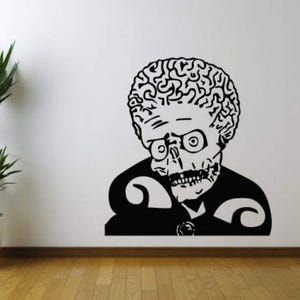 Mars Attacks Alien Vinyl Wall Decal Sticker