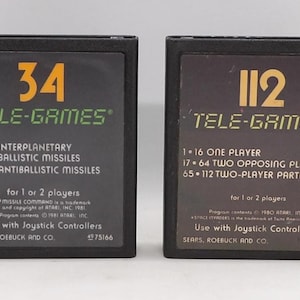 Missile Command and Space Invaders Cartridges only Lot of 2 only for Atari 2600 Tested & Working