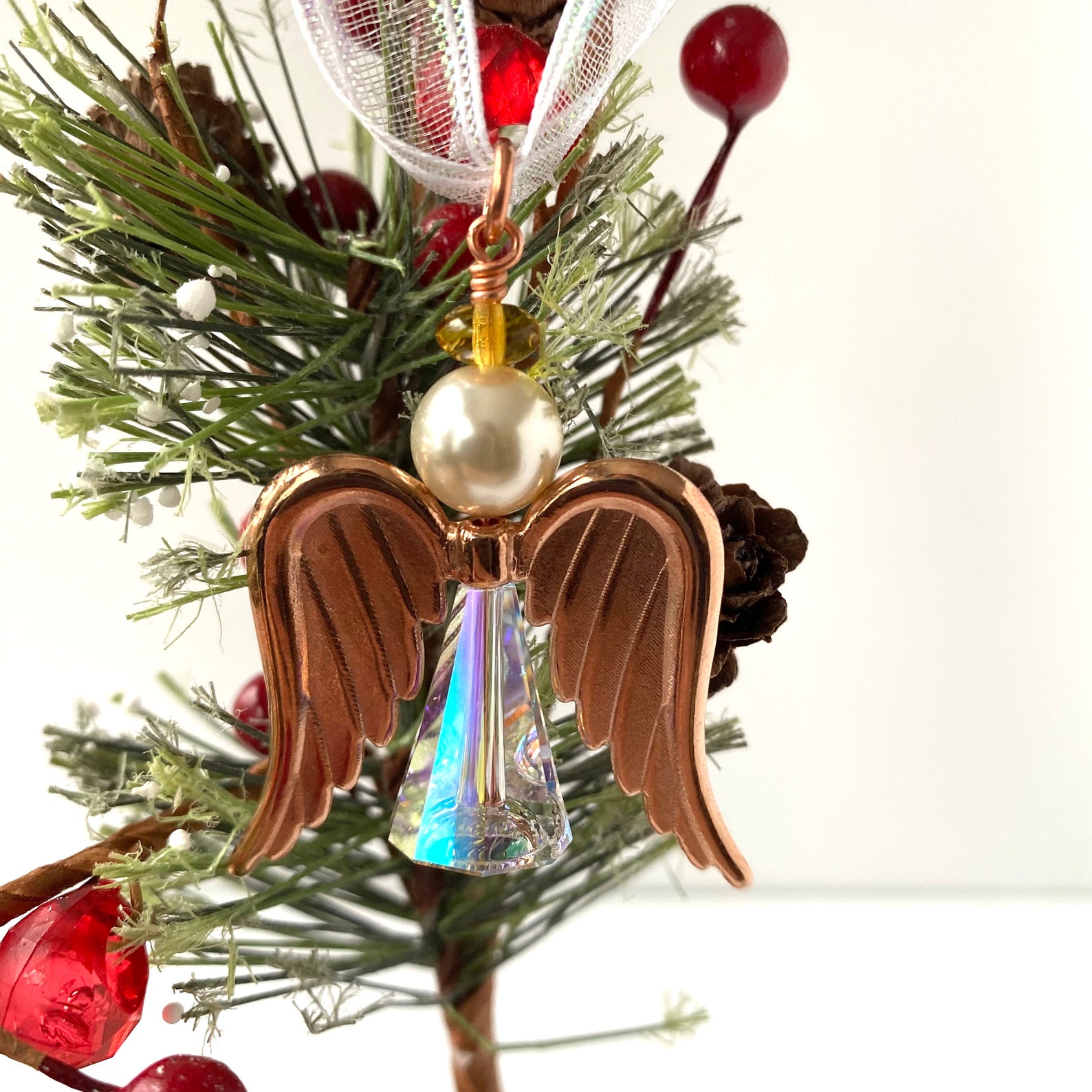 Crystal Angel Christmas Tree Ornament  Etsy