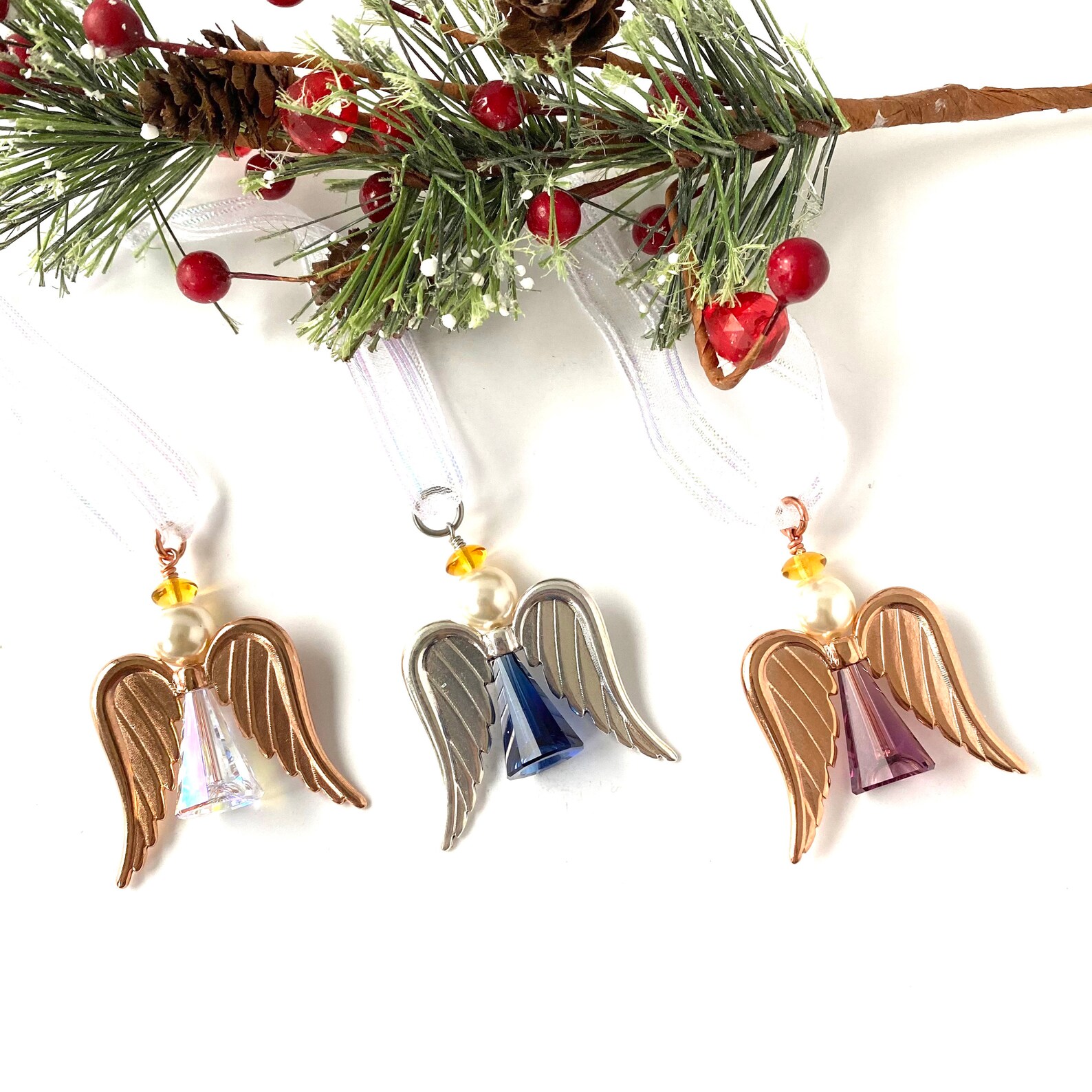Crystal Angel Christmas Tree Ornament Etsy
