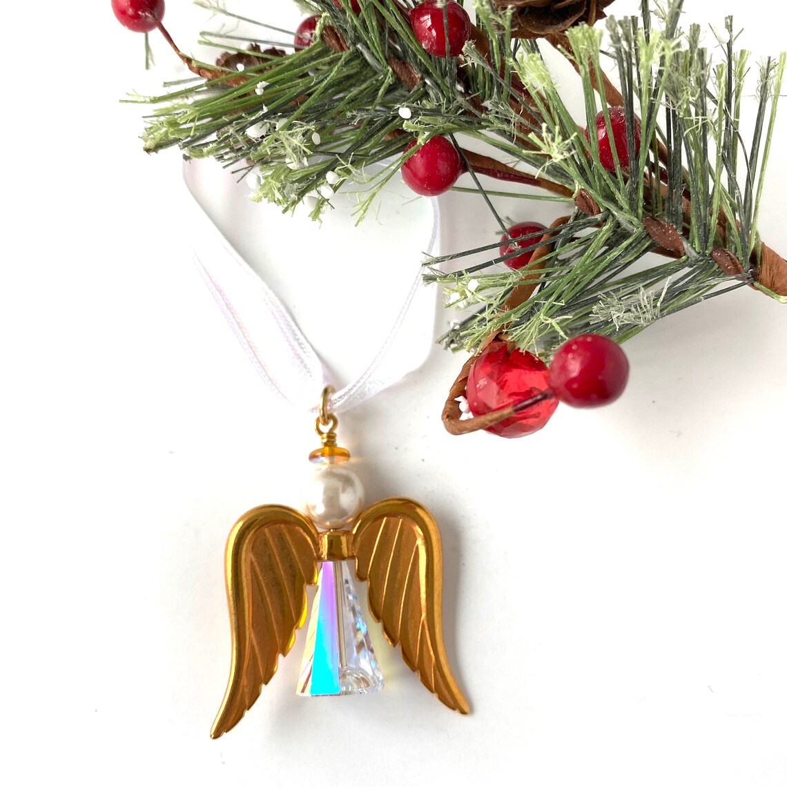 Crystal Angel Christmas Tree Ornament Etsy