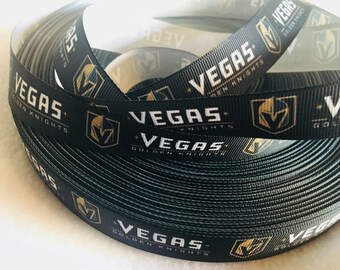 Vegas Knights, Hockey Ribbon, Knights, Grosgrain Ribbon, Cute Ribbon, Hairbow, Scrapbooking Embellishment, Las Vegas, Stanley Cup