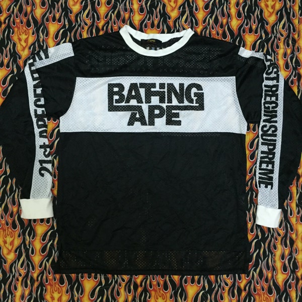 SALE SALE!!! Vintage a Bathing Ape Cycles 21st Ape Century Beast Regin Supreme BAPE Cycling Jersey T-Shirt Bmx Motorcross Bicycle