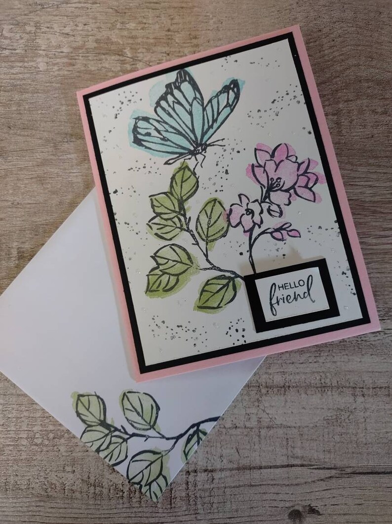 Four Beautiful Handmade Note Cards With Decorative Envelopes Suitable For Any Occasion READY TO SHIP!
