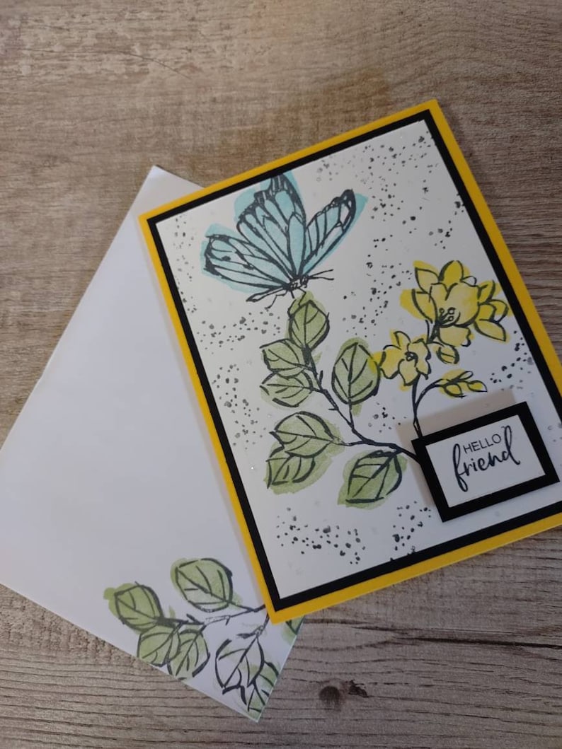 Four Beautiful Handmade Note Cards With Decorative Envelopes Suitable For Any Occasion READY TO SHIP!