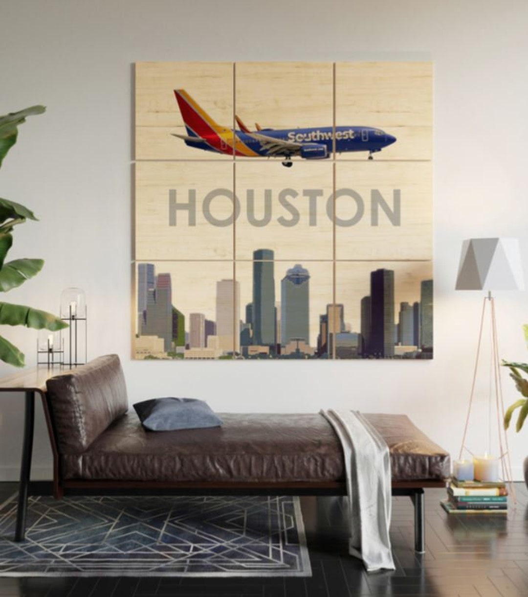 737 new Colors Over Houston Art Multipiece Wood Wall Art Etsy