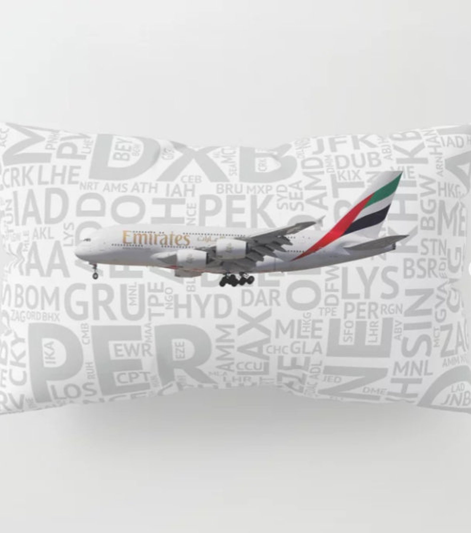 A380 With Airport Codes Pillow Shams Etsy