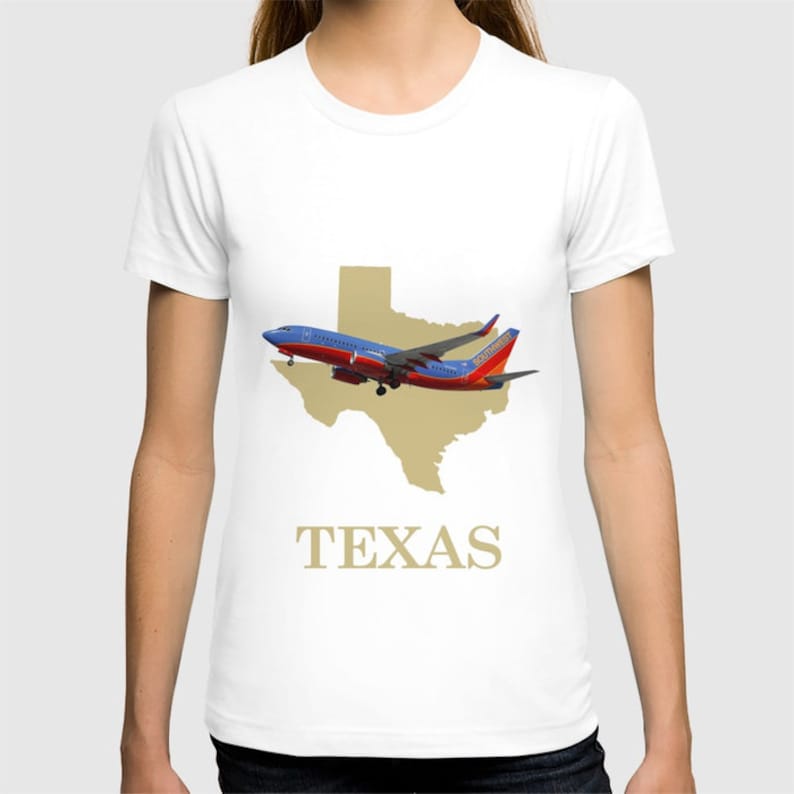 Southwest Airlines 737 Texas Short Sleeve T-Shirt | Etsy