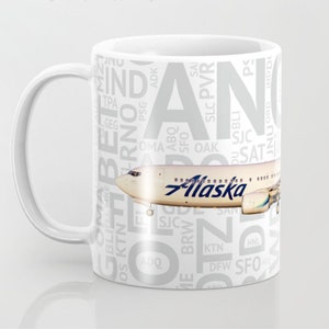 Alaska Airlines Mug - Etsy