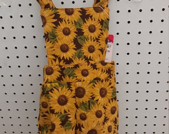 baby girl sunflower overalls