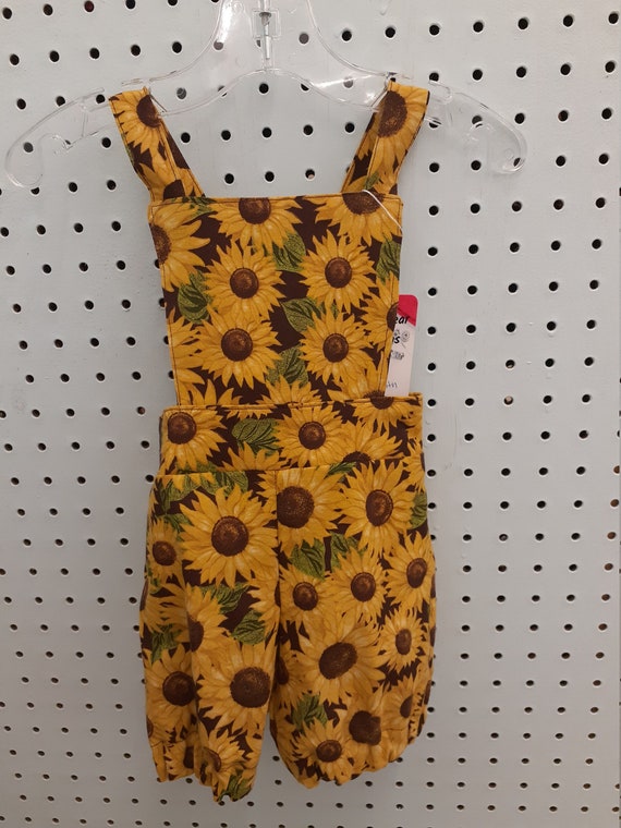 Baby 2025 sunflower overalls