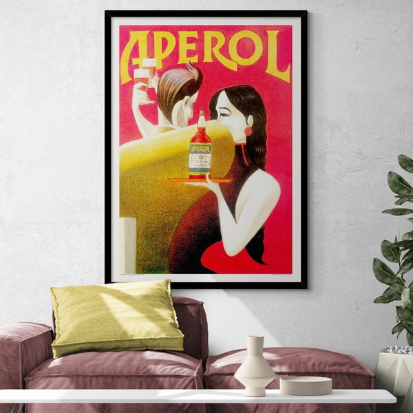 Aperol 1990 Poster Print | Retro Advertising| Alcohol | Italy | Kitchen