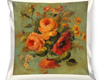 Vintage Flowers Linen Cushion Cover | Printed in Australia | Decor | Linen | Pillow | Gift Idea | Botanicals | Flowers