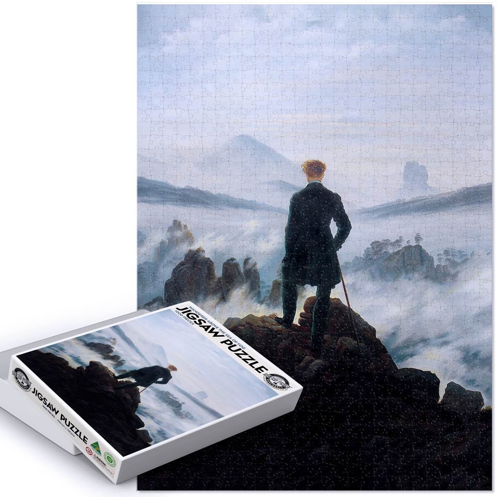 the　Jigsaw　Wanderer　UK　in　Above　Fog　Sea　Made　Etsy　of　Puzzle
