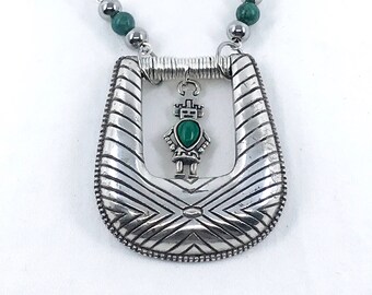 Western Necklace, Vintage Buckle Necklace