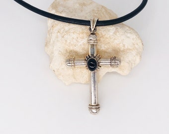 Western Necklace, Southwestern Jewelry, Sterling Cross Necklace, Western Jewelry