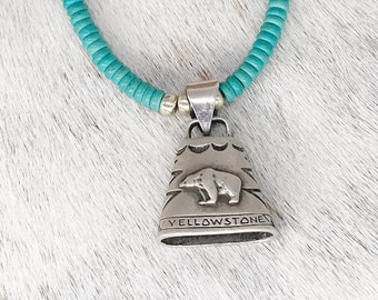 Western Necklace, Yellowstone  Necklace, Sterling and Turquoise Necklace