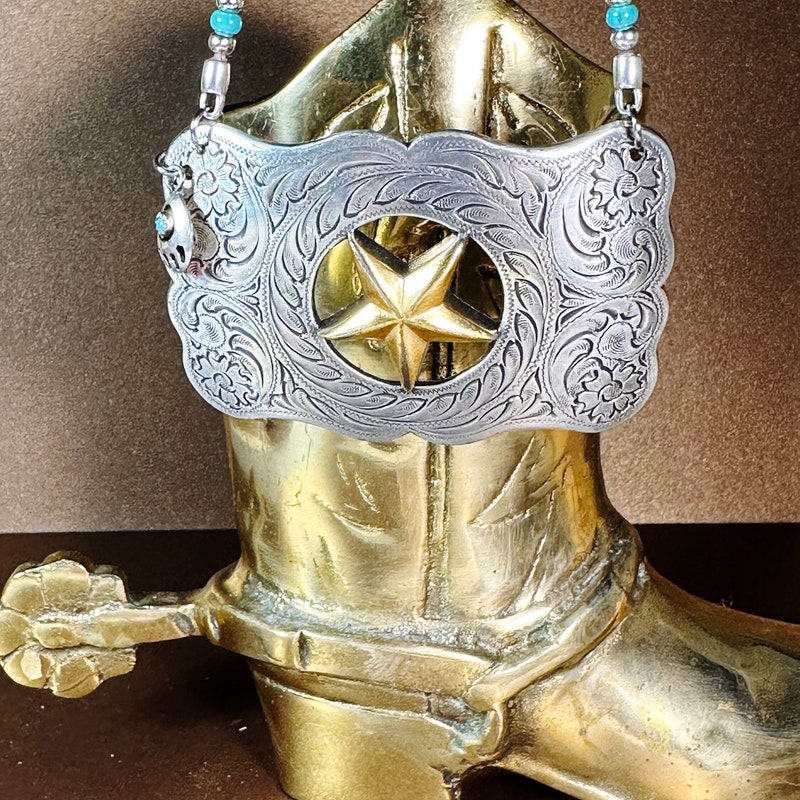 Belt Buckle Necklace - Etsy
