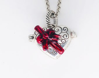 Vintage Silver Heart Necklace, Heart Jewelry, Brighton Jewelry, Charm Necklace, Love is Like a Box of Chocolates