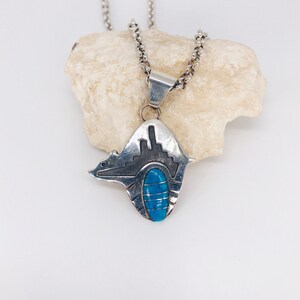 Western Jewelry, Fetish Bear Pendant Necklace, Turquoise Jewelry