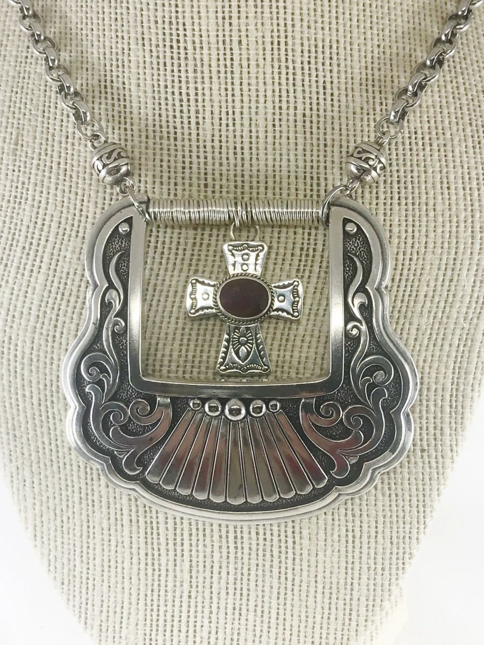 Western Jewelry Vintage Belt Buckle Necklace Etsy