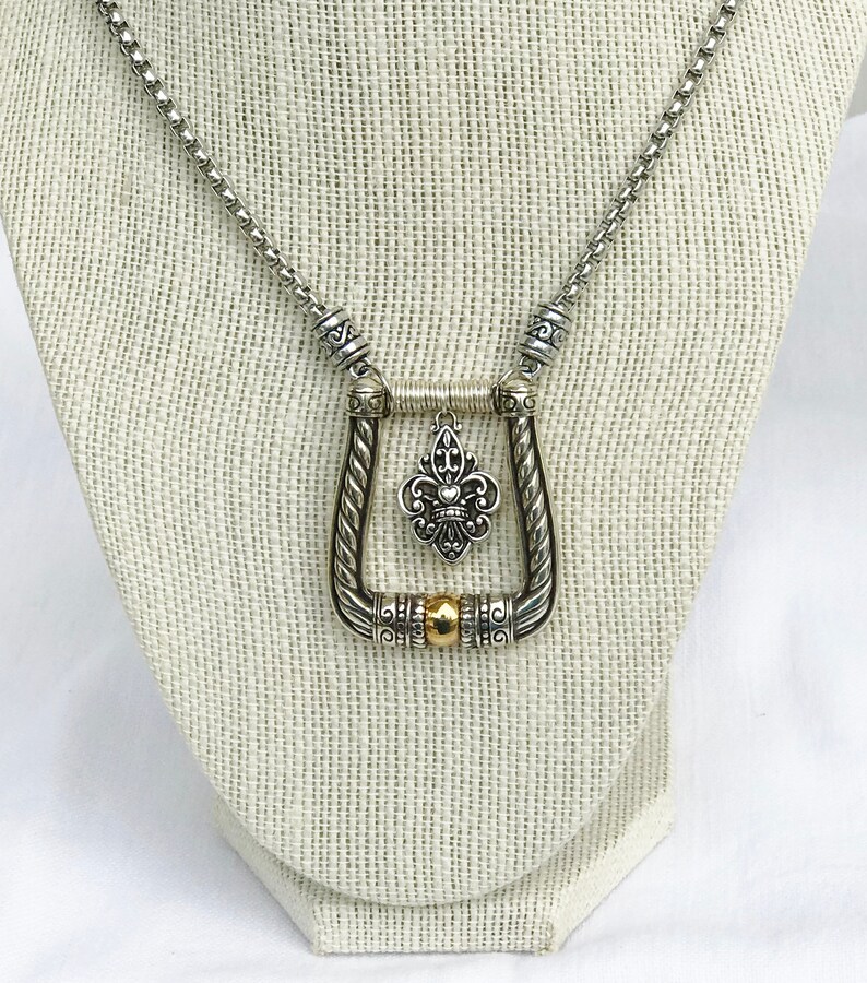 Vintage Brighton Two Tone Necklace Vintage Jewelry Brighton Etsy