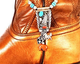 Western Jewelry, Coral and Turquoise Pendant, Vintage Necklace,