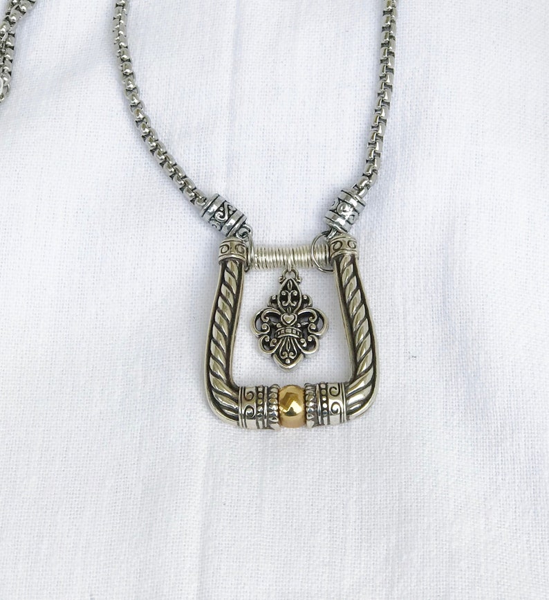 Vintage Brighton Two Tone Necklace Vintage Jewelry Brighton Etsy