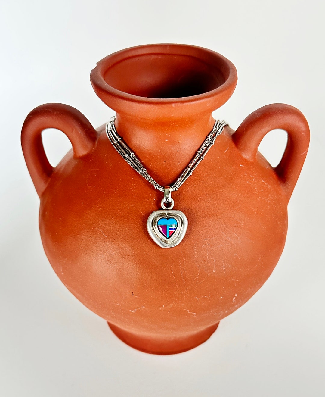 Western Necklace, Heart Necklace, Turquoise Necklace Etsy