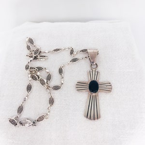 Western Jewelry, Cross Necklace, Sterling Silver Jewelry