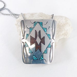 Sterling Silver with Inlay Turquoise and Coral Necklace