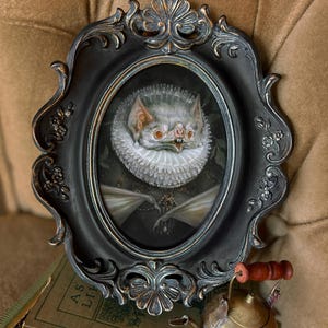 Fancy Vampire Bat Illustrated Art Print
