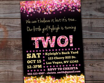 two tti frutti 2nd birthday invitation two tti frutti etsy