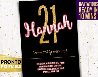 21st birthday invitations guy 21st birthday invitations for etsy