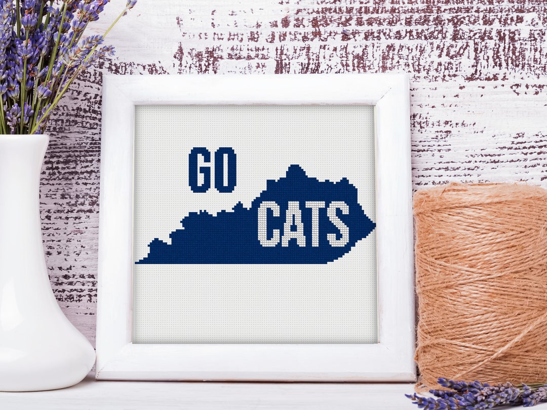 Go Cats Cross Stitch Pattern Kentucky Cross Stitch Pattern Etsy
