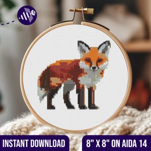 Cute Fox Cross Stitch Pattern