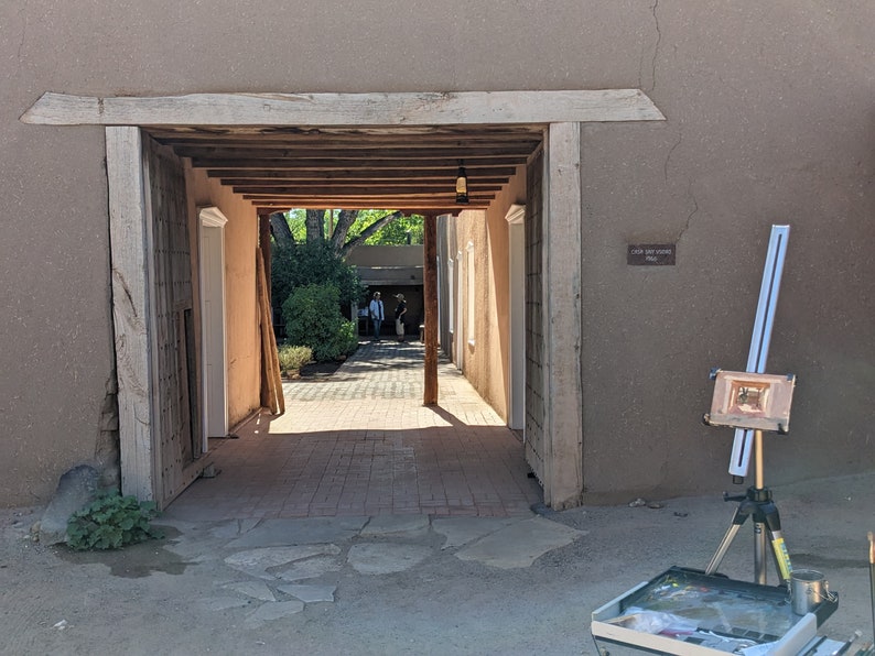 Casa San Ysidro ORIGINAL OIL Painting, New Mexico Corrales, Adobe House