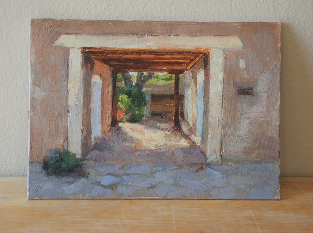 Casa San Ysidro ORIGINAL OIL Painting, New Mexico Corrales, Adobe House