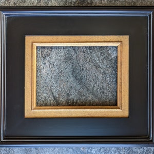 6x8 - Black Gold Frame and Framing for one 6x8 inch Oil Painting