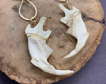 Muskrat Jawbone Earrings