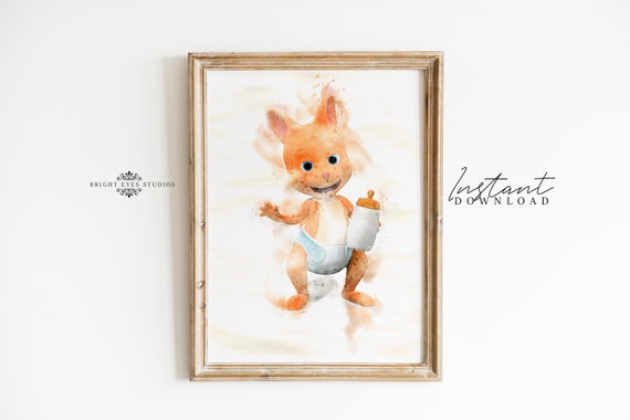 Digital Print Word Party Kip Wallaby Kids Show | Etsy