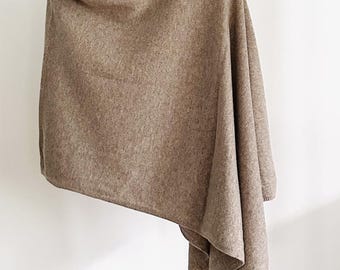 Luxurious 100% Pure Cashmere Poncho - One Size Fits All