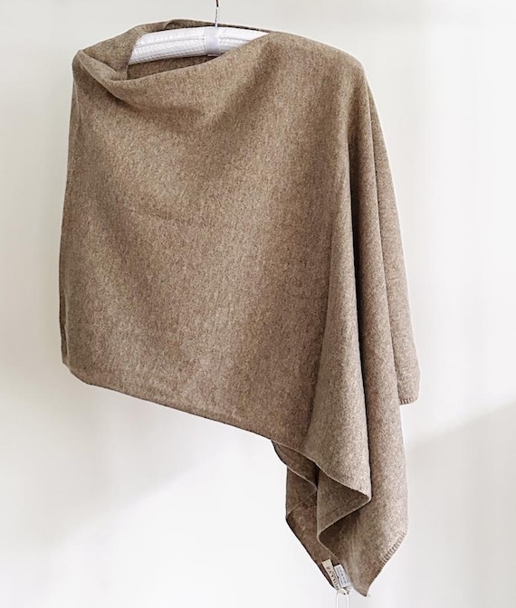 Luxurious 100% Pure Cashmere Poncho - One Size Fits All