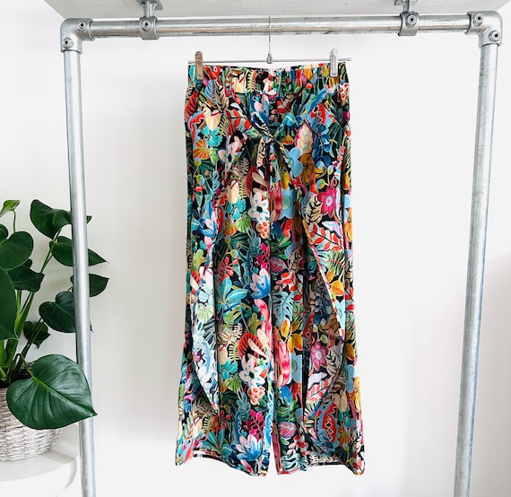 Tropical Bloom Trousers Size M custom sizes available