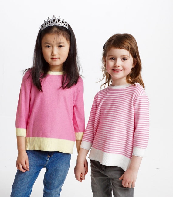 Cashmere cotton Split At The Back Sweater Hot Pink