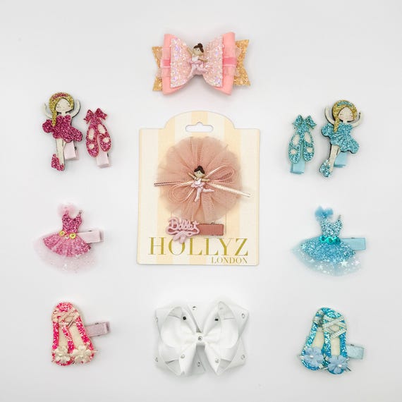 HOLLYZ Ballet-Inspired Glitter Hair Clips – Dance Dreams Collection